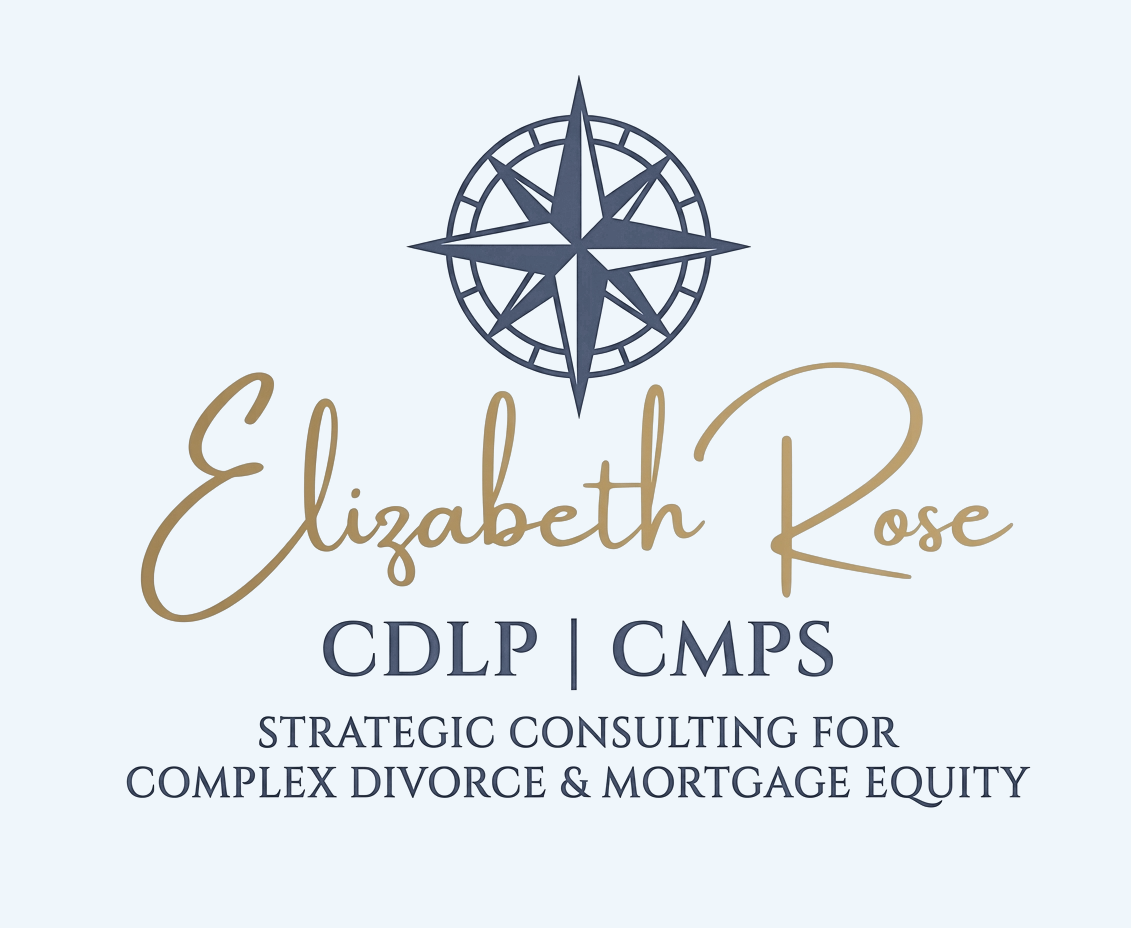 Elizabeth Rose, CDLP, author, sister own your finances, book, divorce lender, Texas, Divorce strategist, divorce lending, midlife women