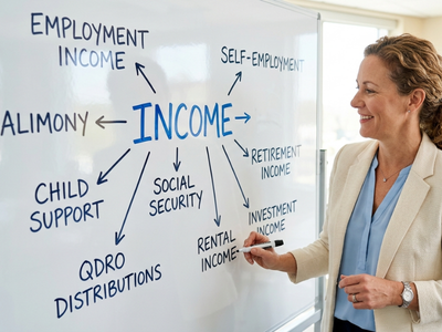 Alimony income, child support, QDRO income, mortgage alimony income in Texas, mortgage qualification, equity buy out, starting over